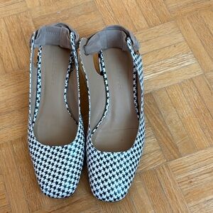 Bellehari Elegant Black and White Houndstooth Women's Shoes